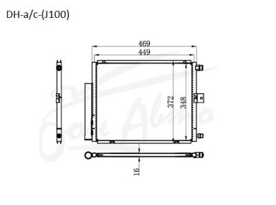 Радиатор кондиционера TOYOTA CAMI 1999-2006 (J100) 
Бренд: TONGSHI AL16