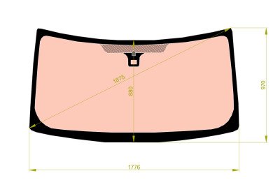 Стекло лобовое FORD TRANSIT 2000-2014 (2006) полный обогрев, место под датчик дождя, 
Бренд: КМК