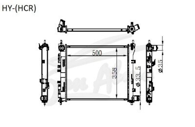 Радиатор KIA RIO X-LINE 2017- (FB)(RUS) (G4FC) 
Бренд: TONGSHI PL16MT