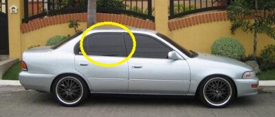 Стекло боковое TOYOTA SPRINTER 1991-1995 (#E10#) 4d sed RD/RH 
Бренд: BSG