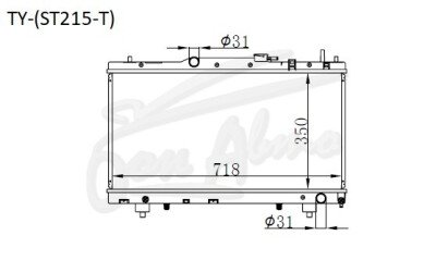 Радиатор TOYOTA CALDINA 1997-2002 (ST215)(turbo) (3S-GTE) 
Бренд: TONGSHI AL26AT