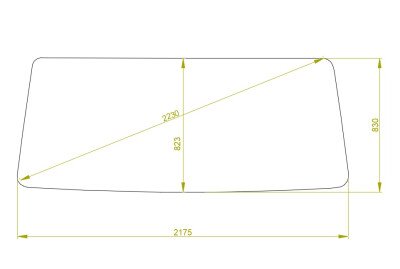 Стекло лобовое IVECO STRALIS 2002- (2175*830) 
Бренд: КМК с синей полосой