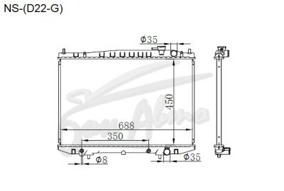 Радиатор NISSAN DATSUN 1997-2005 (D22) (KA20-24,NA20) 
Бренд: TONGSHI AL32AT