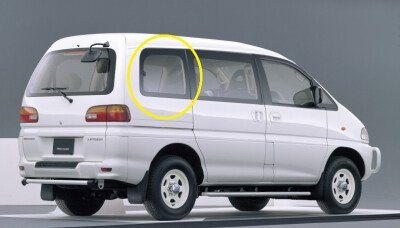 Стекло боковое MITSUBISHI SPACE GEAR 1994-2007 (PA5W) SR/RH/X 
Бренд: BENSON Тонированное