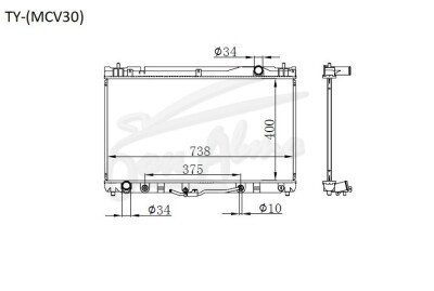 Радиатор LEXUS ES 2001-2006 (MCV30) (1-3MZ) 
Бренд: TONGSHI PL16AT