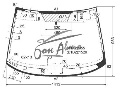 Стекло лобовое SKODA OCTAVIA 2004-2013 (1Z3-5d l/b) 
Бренд: КДМ с синей полосой