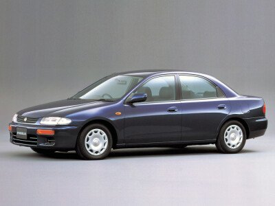 Стекло лобовое MAZDA FAMILIA 1994-1998 (BH-3d/4d) 
Бренд: BENSON с синей полосой