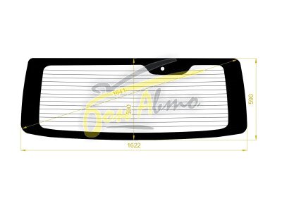 Стекло заднее с обогревом NISSAN CARAVAN 2012- (E26W-wide) 1 отверстие молдинг, 
Бренд: BENSON