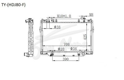 Радиатор TOYOTA LAND CRUISER 1990- (HDJ80)(1996-) (1HD,1HZ) 
Бренд: TONGSHI PL32AT