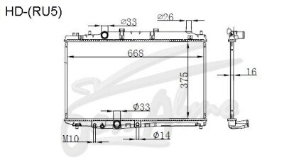 Радиатор HONDA XR-V 2013- (RU5) (L15,R18) 
Бренд: TONGSHI PL16MT