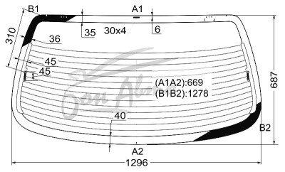 Стекло заднее с обогревом TOYOTA YARIS 1999-2005 (SCP11-5d) 
Бренд: BENSON