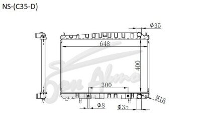 Радиатор NISSAN LAUREL 1993-1997 (C34)(dies) (RD28) 
Бренд: TONGSHI PL26AT