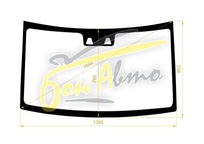 Стекло лобовое MITSUBISHI DELICA D:2 2015-2020 (MB36,MB46) место под 2 камеры фурнитура, 
Бренд: FYG