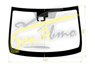 Стекло лобовое MITSUBISHI MIRAGE 2012- (A03A-RHD) место под 1 камеру 
Бренд: BENSON