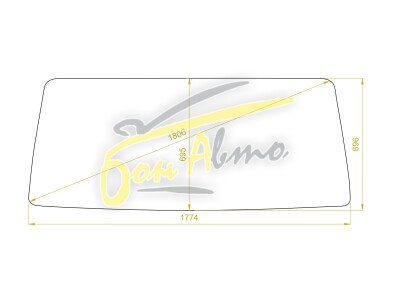 Стекло лобовое MITSUBISHI CANTER 1978-1985 (FE200-wide-1774*696*1806) 
Бренд: BSG с зеленой полосой