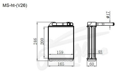 Радиатор отопителя MITSUBISHI PAJERO 1991-1999 (V25) 
Бренд: TONGSHI AL48