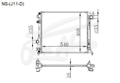 Радиатор NISSAN X-TRAIL 2013-2021 (T32)(dies) (R9M) 
Бренд: TONGSHI PL16MT
