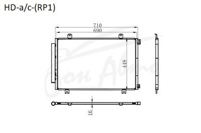 Радиатор кондиционера HONDA STEPWGN 2015-2022 (RP1-5) 
Бренд: TONGSHI AL16