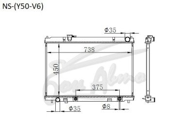 Радиатор INFINITI M35 2004-2010 (Y50) (VQ35) 
Бренд: TONGSHI PL16AT