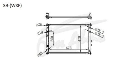 Радиатор SUBARU TRIBECA 2005-2014 (WXF) (EZ36) 
Бренд: TONGSHI PL26AT