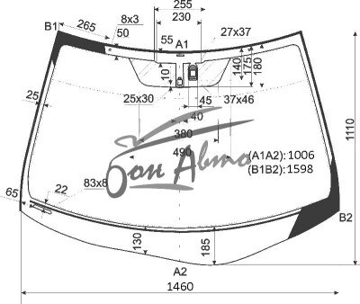 Стекло лобовое LEXUS RX 2008-2015 (AGL10-LHD) обогрев щеток, место под датчик дождя, 
Бренд: КМК с синей полосой
