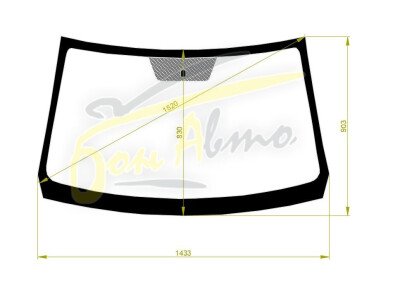 Стекло лобовое DACIA SANDERO 2008-2012 () 
Бренд: BSG с серой полосой
