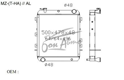 Радиатор MAZDA TITAN 1989-2000 (WGF) (HA) 
Бренд: TONGSHI AL48MT