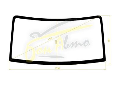 Стекло лобовое MAZDA SCRUM 2005-2015 (DG64W-1336*687*) 
Бренд: BENSON с синей полосой