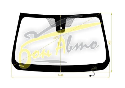 Стекло лобовое GEELY ATLAS 2018-2023 (NL3-LHD) обогрев щеток, место под датчик дождя, 
Бренд: КМК с синей полосой