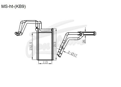 Радиатор отопителя MITSUBISHI L200 2006-2015 (KB4T) 
Бренд: TONGSHI AL26
