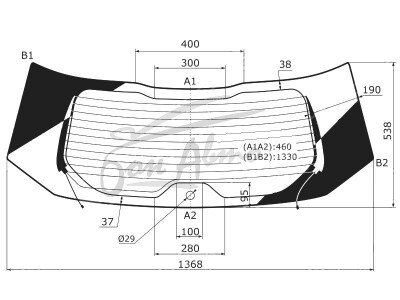 Стекло заднее с обогревом NISSAN X-TRAIL 2013-2021 (T32) 1 отверстие 
Бренд: ZDG
