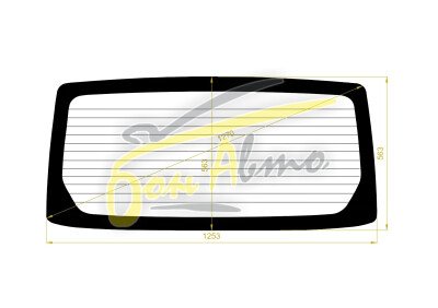 Стекло заднее с обогревом MITSUBISHI PAJERO 1999-2006 (V70) 
Бренд: BSG Тонированное