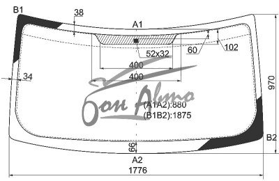 Стекло лобовое FORD TRANSIT 2000-2014 () 
Бренд: BSG с серой полосой