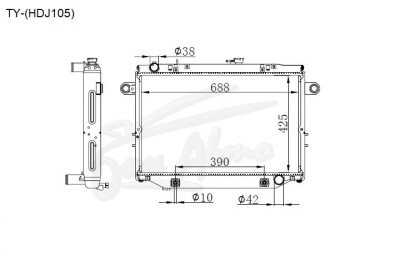 Радиатор TOYOTA LAND CRUISER 1997-2007 (HDJ105) (1HD) 
Бренд: TONGSHI PL48AT