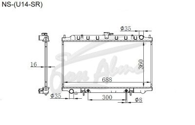 Радиатор INFINITI G 1995-2002 (P11) (SR) 
Бренд: TONGSHI PL16AT