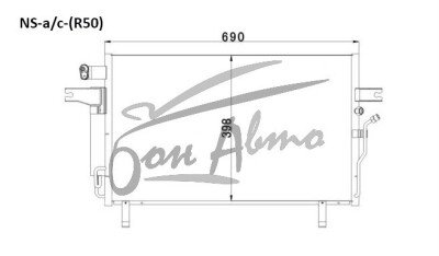 Радиатор кондиционера NISSAN ELGRAND 1997-2002 (E50) 
Бренд: TONGSHI AL16