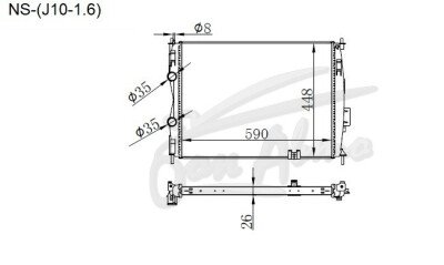 Радиатор NISSAN QASHQAI 2006-2014 (J10) (HR16,K9,R9,M9) 
Бренд: TONGSHI PL26MT