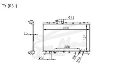 Радиатор TOYOTA ALTEZZA 1998-2005 (SXE10) (3S) 
Бренд: TONGSHI PL16AT