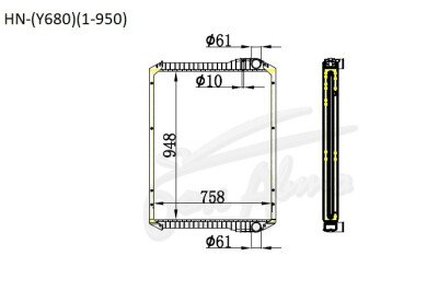 Радиатор HINO SUPER DOLPHIN 1992-2003 (FN)(1-950) (F20,F21) 
Бренд: TONGSHI PL56MT