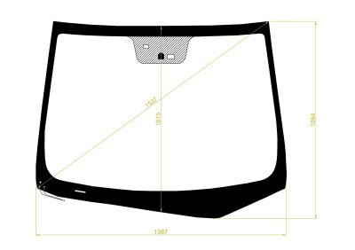 Стекло лобовое HYUNDAI I 30 2012- (GD-LHD) обогрев щеток, место под датчик дождя, место под датчик влажности, 
Бренд: КМК с синей полосой