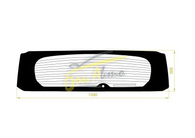 Стекло заднее с обогревом HONDA N-BOX SLASH 2014-2020 (JF1-2) 1 отверстие 
Бренд: BENSON Тонированное