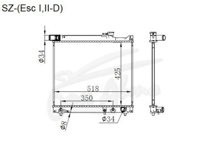 Радиатор MAZDA PROCEED LEVANTE 1997-2005 (TJ32)(dies) (RF) 
Бренд: TONGSHI PL16AT