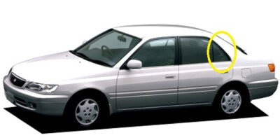 Стекло боковое TOYOTA CORONA PREMIO 1996-2001 ST210 RQ/LH 
Бренд: BSG