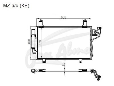 Радиатор кондиционера MAZDA 6 2012- (GJ) 
Бренд: TONGSHI AL16