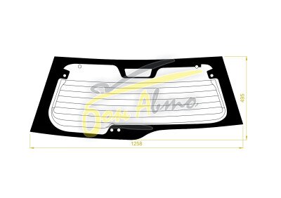 Стекло заднее с обогревом HONDA CR-V 2001-2006 (RD5) 6 отверстий 
Бренд: BSG Тонированное