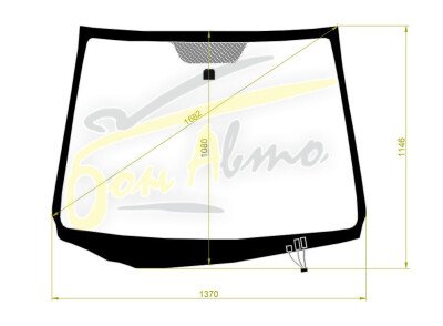 Стекло лобовое HONDA FIT 2007-2013 (GE-RHD-5d) обогрев щеток 
Бренд: ZDG с синей полосой