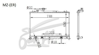 Радиатор MAZDA CX-7 2006-2012 (ER) (L3VDT,L5) 
Бренд: TONGSHI PL26AT