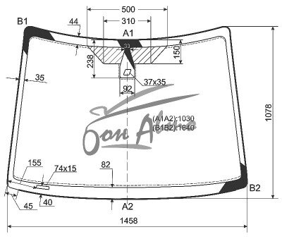 Стекло лобовое FORD C-MAX 2003-2010 (C214) место под датчик дождя, , молдинг, 
Бренд: BENSON