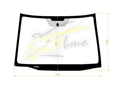 Стекло лобовое ACURA RDX 2006-2012 (LHD) 
Бренд: КМК с синей полосой