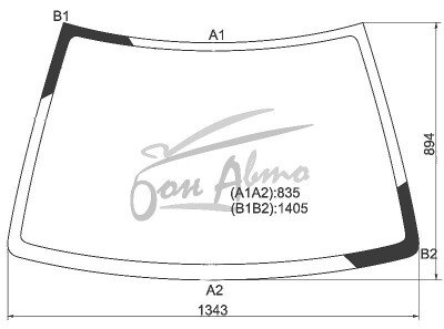 Стекло лобовое SUZUKI CULTUS 1988-1999 (AA34S-3d h/k) 
Бренд: BSG с зеленой полосой